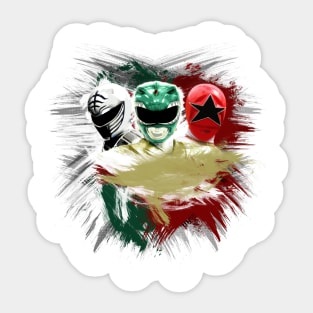 Tommy - White, Green & Red Ranger Sticker